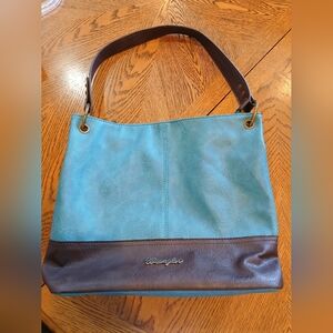 Wrangler Teal and Dark Brown Shoulder Bag